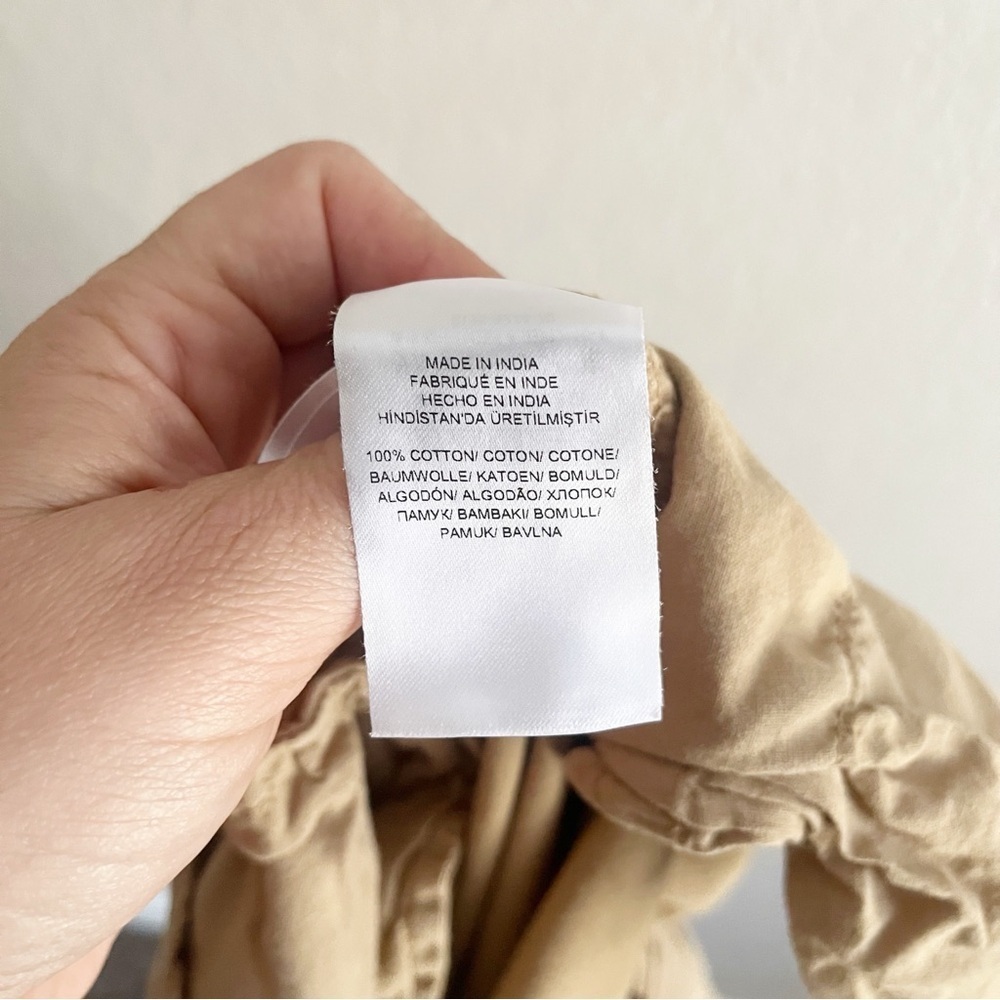 RALPH LAUREN Tan High Rise Tapered Chino With Belt Size 4 - Picture 10 of 11